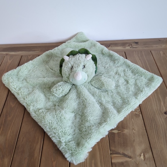 Kelly Toys Green Dino Baby Security Lovey Plush Stuffed Animal Blanket - Picture 1 of 5